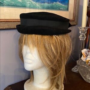 Black color Merrimac hat corp.wool, made in USA hat
